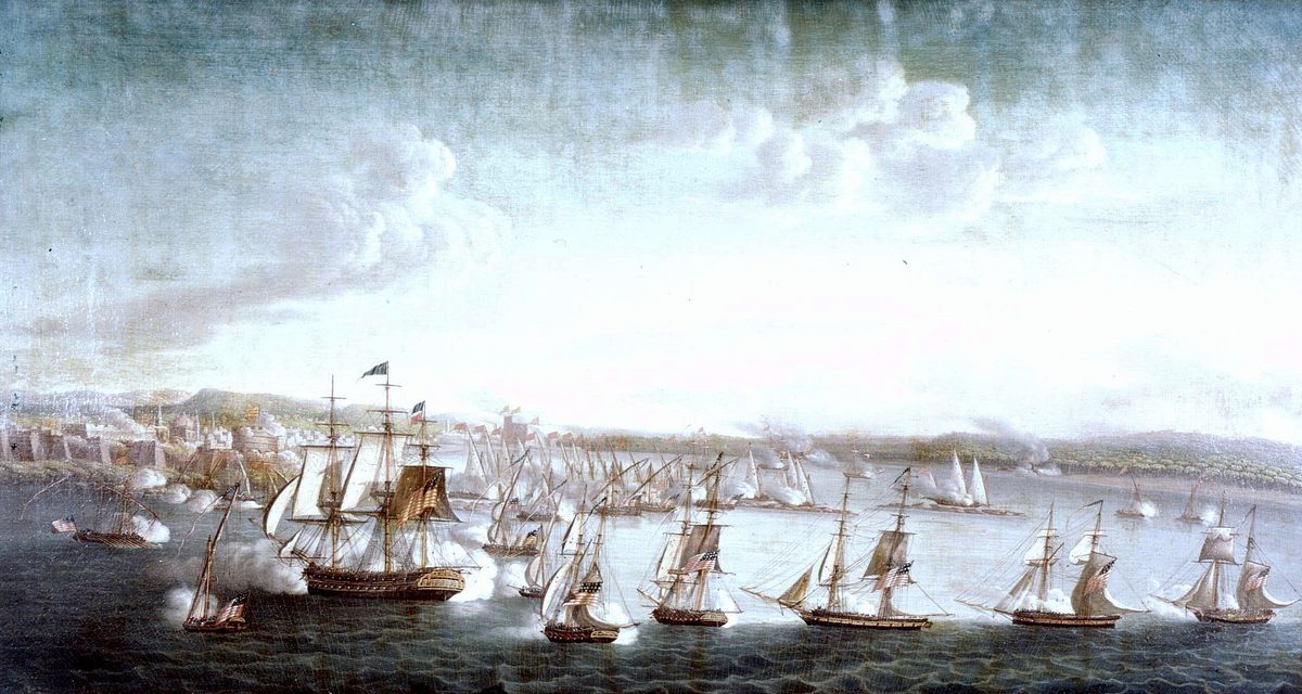 American frigates bombarding Tripoli during the Barbary Wars